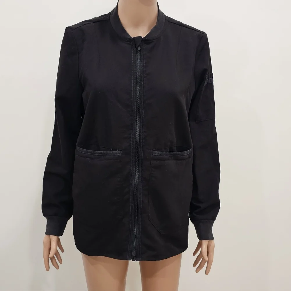 Figs Bellery Scrub Jacket zipped black S